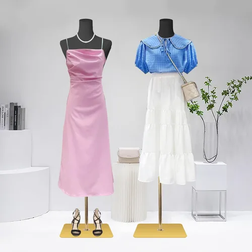 Vista 6 de Maniquí de forma de vestido para coser femenino de tela de lino negro con altura ajustable desmontable de 50 a 70 pulgadas, soporte de metal de alta