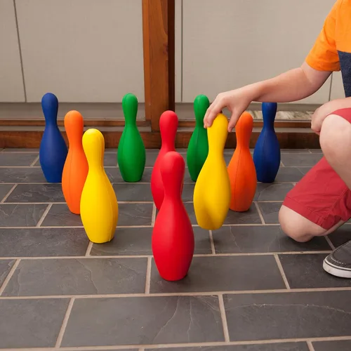 Vista 6 de Champion Sports - Juego de bolos de espuma ponderada, solo pasadores