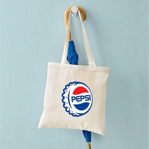Vista 4 de CafePress Pepsi Tote Bag Bolsa de lona natural, bolsa de compras de tela, Caqui