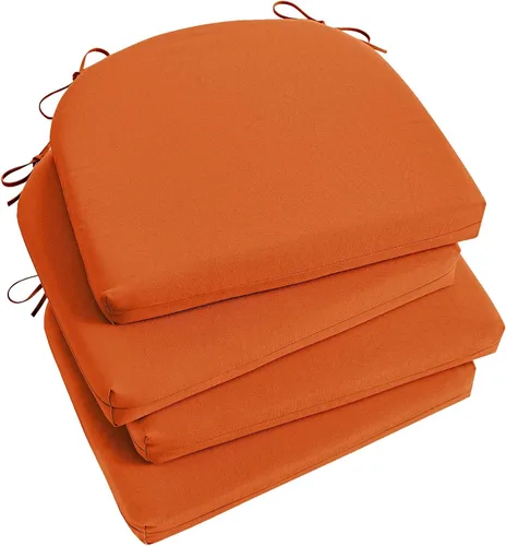 Vista 8 de Basic Beyond Juego de 4 cojines para sillas de exterior, cojines de exterior para muebles de patio, cojines resistentes al agua para sillas de patio