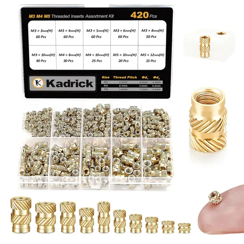 Vista 21 de 300 piezas de inserciones roscadas M2 M2.5 para plástico con puntas de ajuste térmico, kit de inserciones de ajuste térmico M2 y M2.5, inserciones