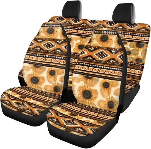 Vista 43 de Howilath 250 USA Anniversary - Juego de 4 fundas de asiento de automóvil de ajuste universal para asientos delanteros y traseros para uso en todas