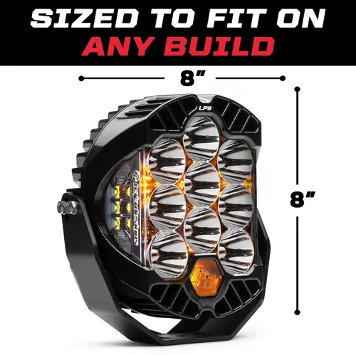 Vista 8 de Baja Designs LP9 Pro - Cápsula de luz LED para Jeeps, todoterreno 4x4, camión, UTV (lente puntual; ámbar)