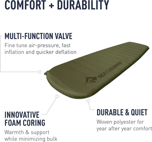 Vista 5 de Sea to Summit Camp Plus - Tapete de espuma autoinflable para dormir, para campamento, cónico, regular (72 x 20 x 3 pulgadas)