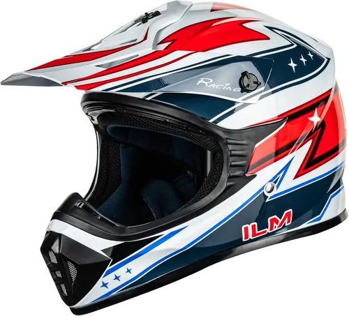 Vista 7 de ILM Casco de cara completa para motocicleta, motocross y cuatrimoto para niños y jóvenes, aprobado por el Departamento de Transporte de Estados