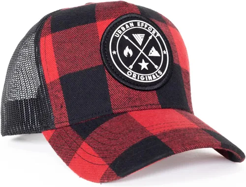 Vista 143 de Urban Effort Gorra trasera de malla, para hombres y mujeres, gorra de béisbol de 5 paneles, gran cierre a presión para caza y senderismo