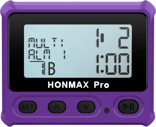 Vista 10 de Temporizador de intervalo profesional 8100 y cronómetro, luz de fondo, carga USB-C, reloj, negro