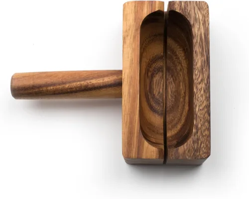 Vista 3 de Ironwood Gourmet 28330 Local 338 Bagel Miter, Madera de acacia, 7 x 5.5 x 2.5 pulgadas