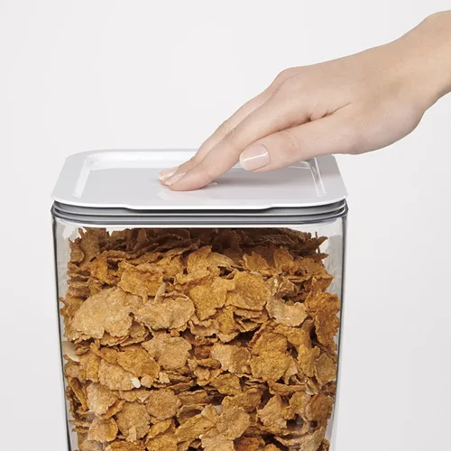 Vista 8 de OXO Good Grips Dispensador de cereales para encimera, transparente/blanco (paquete de 2)