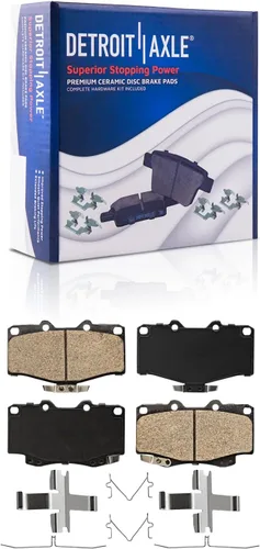 Vista 111 de Detroit Axle - Pastillas de freno de cerámica delanteras Reemplazo de pinza de freno derecha para Dodge Ram 1500 Dakota, Ram 1500 Classic - Juego
