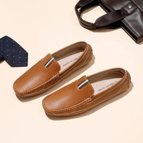Vista 9 de Bruno Marc - Mocasines de conducción para hombre, mocasines tipo penny con cierre de deslizar