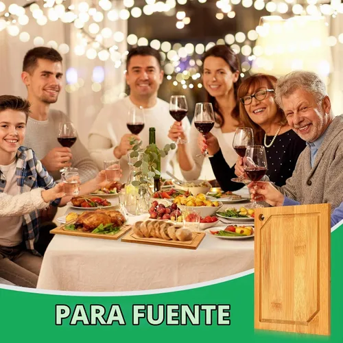 Vista 6 de Yinkin 10 mini tablas de cortar de bambú, bandejas pequeñas de madera en blanco para aperitivos con ranura para jugos para manualidades