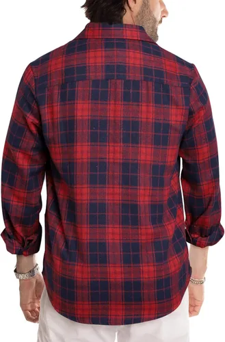 Vista 8 de JMIERR - Camisas de manga larga con botones para hombre, camisa informal de franela de algodón