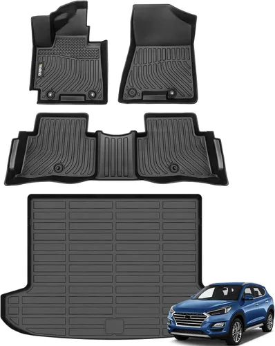 Vista 151 de Tapetes de piso para todo clima y forro de carga con respaldo para Chevrolet Suburban de 7 asientos 2021-2025 / GMC Yukon XL de 7 asientos