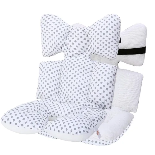 Vista 9 de Forro de asiento de bebé para cochecito, suave y transpirable, cojín universal de malla de aire 3D de algodón para cochecito de bebé