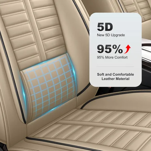 Vista 3 de Fundas de asiento para Chevrolet/Chevy Equinox 2007-2025 2026: 2 fundas de asiento delantero de piel sintética impermeable para automóvil, protector