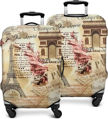 Vista 2 de France Paris Tower - Funda protectora para equipaje, diseño de torre Eiffef, funda elástica para maleta de 18242832 pulgadas, Funda para equipaje-12