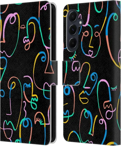 Vista 168 de Head Case Designs Officially Licensed Ninola Brushstrokes Multi Colorful Leather Wallet Case Compatible with Samsung Galaxy A07 4G