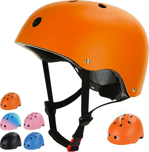 Vista 16 de Casco de bicicleta para niños, casco para niños y niñas de 1-3/2-4/3-5/5-8/8-14 años, ajuste ajustable y ligero, seguridad multideportiva