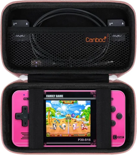 Vista 10 de Canboc Carrying Case for WELLST·G Handheld Game -Preloaded 220 Retro Video Games/ My Arcade Atari Pocket Player Pro Game Console, Mesh Pocket fits