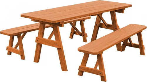 Vista 9 de Furniture Barn USA Pine - Mesa tradicional de 4 pies con 2 bancos, color negro