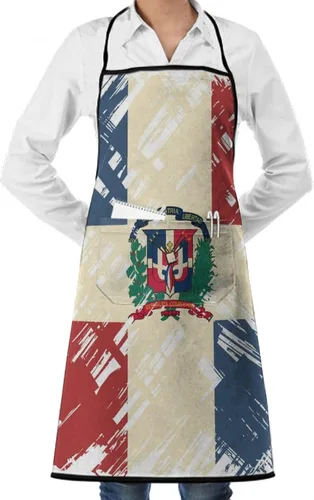 Vista 17 de Delantal de cocina para hombres y mujeres, ajustable con bolsillos, delantal de chef