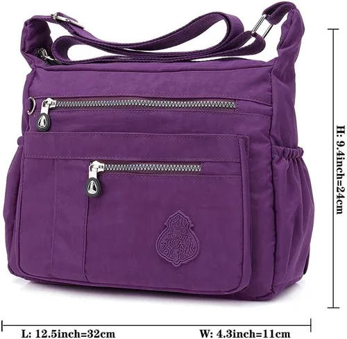 Vista 6 de MINTEGRA Bolso cruzado para mujer, bolso de hombro impermeable de nailon, bolsillo ligero