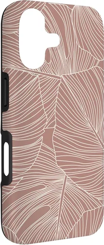 Vista 3 de Modern Minimal Neutral Tropical Monstera Leaf (Terracotta) Case for iPhone 17