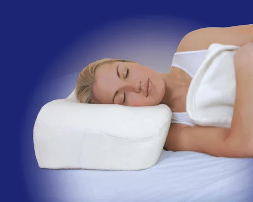 Vista 2 de Splintek SleepRight - Almohada de espuma viscoelástica SleepRight para dormir, la mejor almohada para dormir de lado, tamaño estándar de 24 x 5
