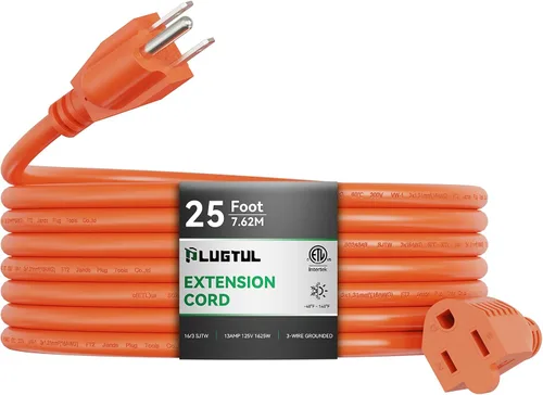 Vista 14 de Cable de extensión para exteriores de 6 pies Cable de extensión de 3 clavijas de calibre 16/3, 13A 1625 W SJTW, certificación ETL, ideal