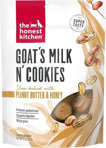 Vista 11 de The Honest Kitchen Galletas y Leche de Leche de Cabra: Lentamente Horneadas con Arándanos y Vainilla, Bolsa de 8 onzas