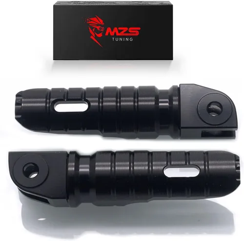Vista 20 de MZS Estriberas de motocicleta, estriberas delanteras ajustables dobles CNC para el pie del conductor, reposapiés negro compatible con FZ07 FZ09 FZ10