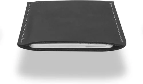 Vista 5 de Modern Carry - Funda delgada de cuero para tarjetas de crédito, Funda para tarjeta Gris Medianoche, Moderno