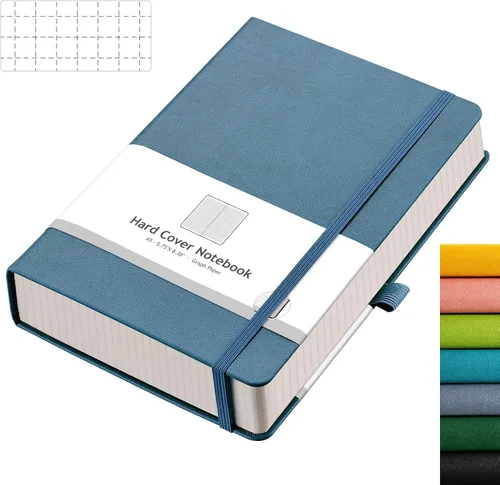 Vista 22 de AHGXG Cuaderno de papel cuadriculado - Cuaderno de papel de cuadrícula tamaño A4 grande 8.5''×11'', 320 páginas de diario grueso, papel cuadriculado