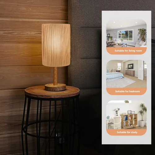 Vista 3 de Pantalla de papel para lámpara de pie para sala de estar, estudio, dormitorio, fácil de instalar
