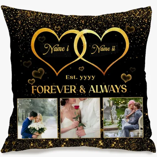 Vista 16 de Custom Single Photo Pillow Case Designed with Your Picture and Added Words producing a Decorative Throw Pillow That Makes Home Spaces Cozy and