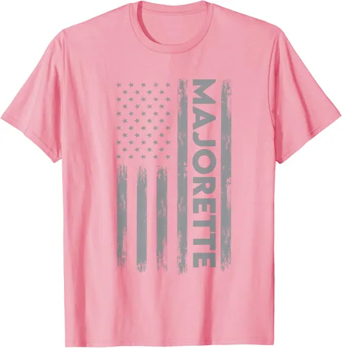 Vista 32 de Great Majorette - Camiseta de bastón giratorio con diseño de bandera de Estados Unidos, Negro, S