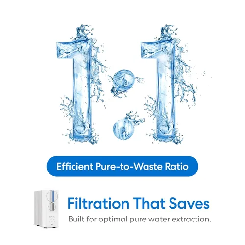 Vista 8 de Sistema de filtro de agua sin tanque Brio SIMPL de ósmosis inversa para agua potable limpia Filtración RO de 0.0001 micras de 4 etapas debajo