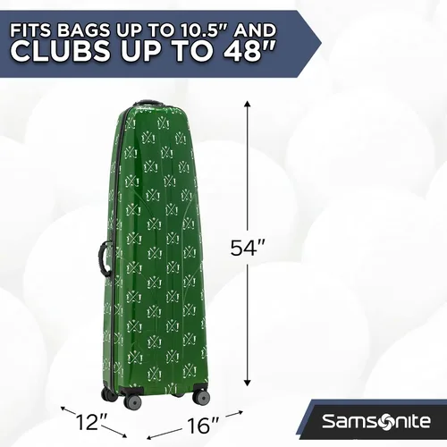 Vista 4 de Samsonite Tour Deluxe - Funda rígida para golf, bolsa de viaje de golf, carcasa ABS ligera y duradera, ruedas multidireccionales de 360 grados Verde