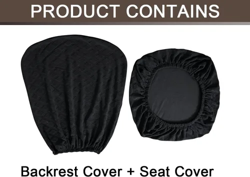 Vista 5 de Funda para silla de oficina, fundas universales giratorias para silla de computadora, protector elástico extraíble para silla de computadora