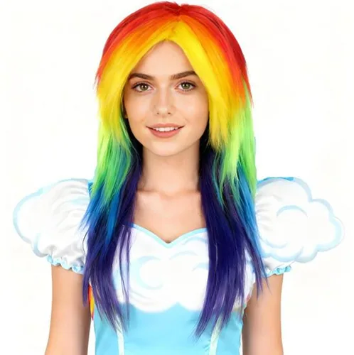 Vista 11 de Nami Lovely Rosa corto ondulado Harajuku Anime Cosplay Pelucas de pelo completo COS Props