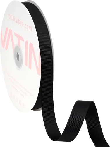 Vista 61 de VATIN Cinta de Grogrén Negra, 1-1/2" x 50 Yardas Continuas, Cinta de Grogrén de Poliéster Negra, Usar para Lazos de Bricolaje, Accesorios