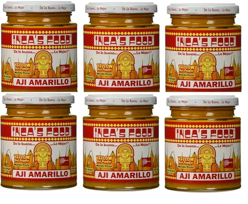 Vista 8 de Pasta Aji Amarillo Inca's Food - Pasta de pimienta amarilla caliente, tarro de 7.5 oz - Producto del Perú