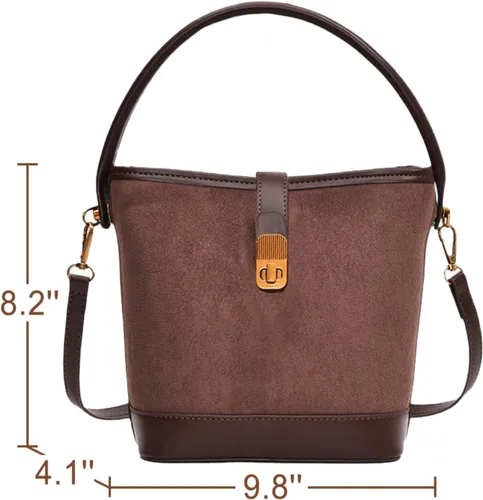Vista 6 de Bolso del cubo de la vendimia, bolso de hombro del detalle de la hebilla