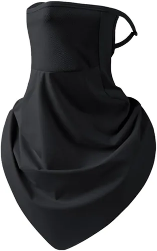 Vista 10 de Protector facial unisex UV multiusos protector para el cuello, polaina elástica para la cara con bucles para las orejas