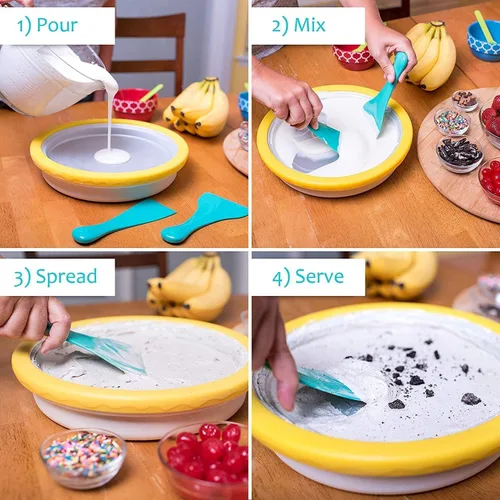 Vista 2 de Máquina de helado - Golosinas congeladas en minutos - Ice Cream Time Pan - Yogur congelado, sorbete, gelato - Diversión familiar, alternativa