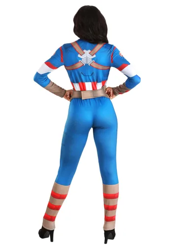 Vista 4 de Disfraz de Capitán América Marvel Avengers para Mujer Multicolor