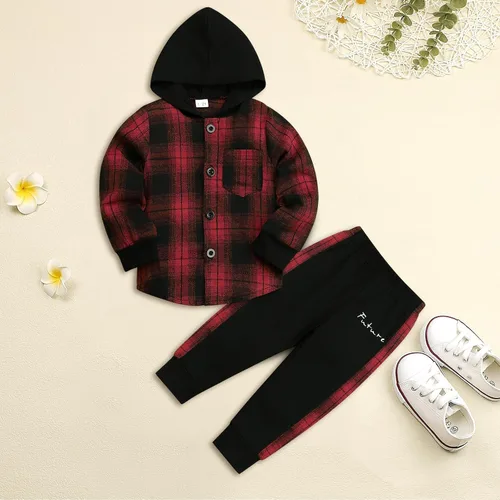 Vista 18 de Conjunto de ropa para bebés y niños pequeños, camisa con capucha y pantalones deportivos para otoño e invierno
