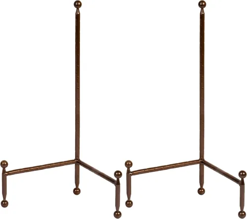 Vista 13 de Decorativo Placa De Trípode y el arte Soporte caballete acabado en negro – 11 pulgadas de altura