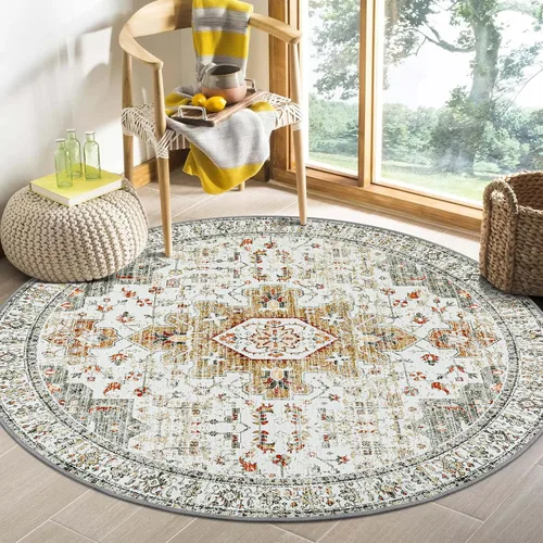 Vista 36 de Moynesa Alfombra ultra fina lavable de 2 x 3 pies, alfombra pequeña de cocina para entrada, interior, antideslizante, tapete vintage para puerta